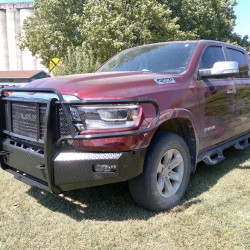 2019 2020 2021 2022 RAM 1500 front end replacement, bumper, tread plate, receiver, Grille Guard, Front Camera, Front Sensors, Cattle Guard, TS bumper, Thunder Struck Bumper, Ranch Hand, Diamond, Tread, front bumper, smooth